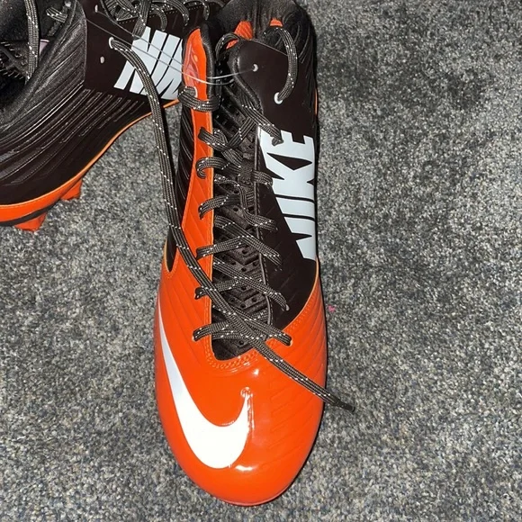 Nike Mens Vapor Speed Pro 3/4 Football Cleats Orange Brown  display picture 3